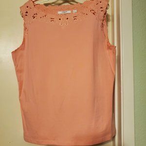 Liz Claiborne New York Salmon Sleeveless blouse